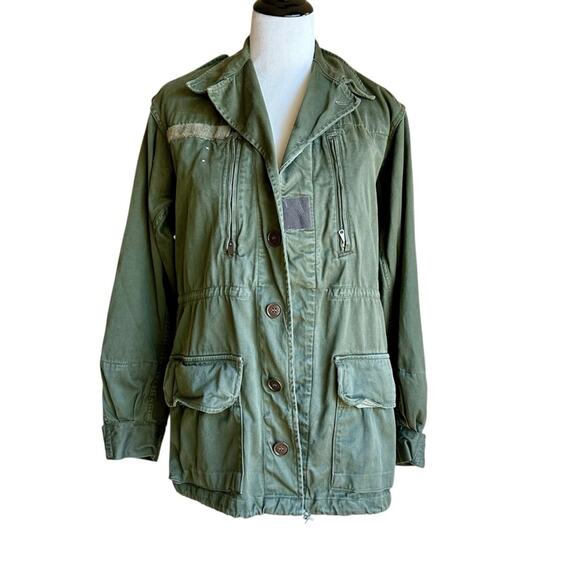 Romi Basha ‘Good Vibes’ Green Military Style utility Jacket m/l - Picture 2 of 6